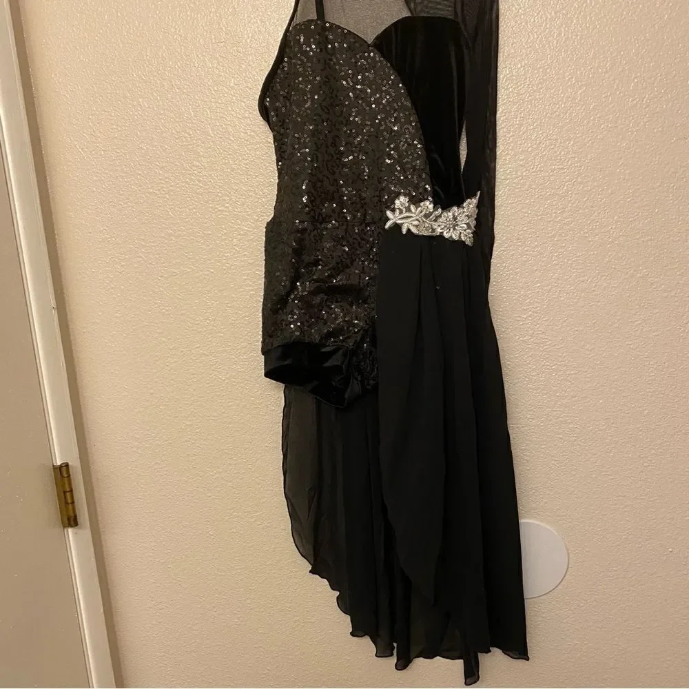 Weissman dance Slow me Down lyrical 9249 BLACK Asymmetrical skirt MC child